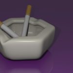 3D Ash Tray CG Blender Rendered