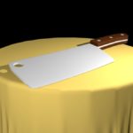 Bone Cleaver in 3D a CG Blender Rendered Knife