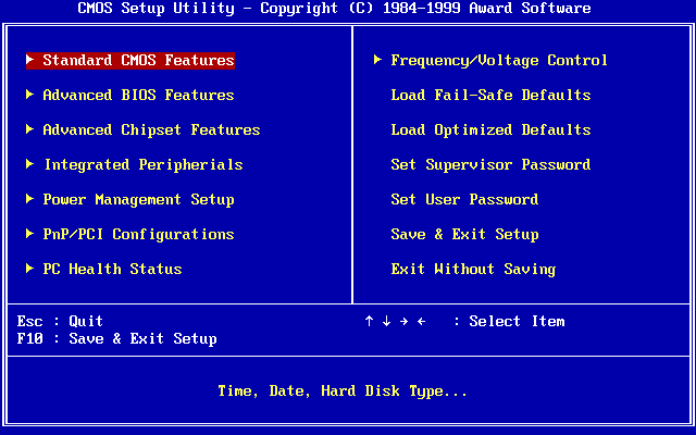 Award BIOS Setup Utility BIOS vs UEFI