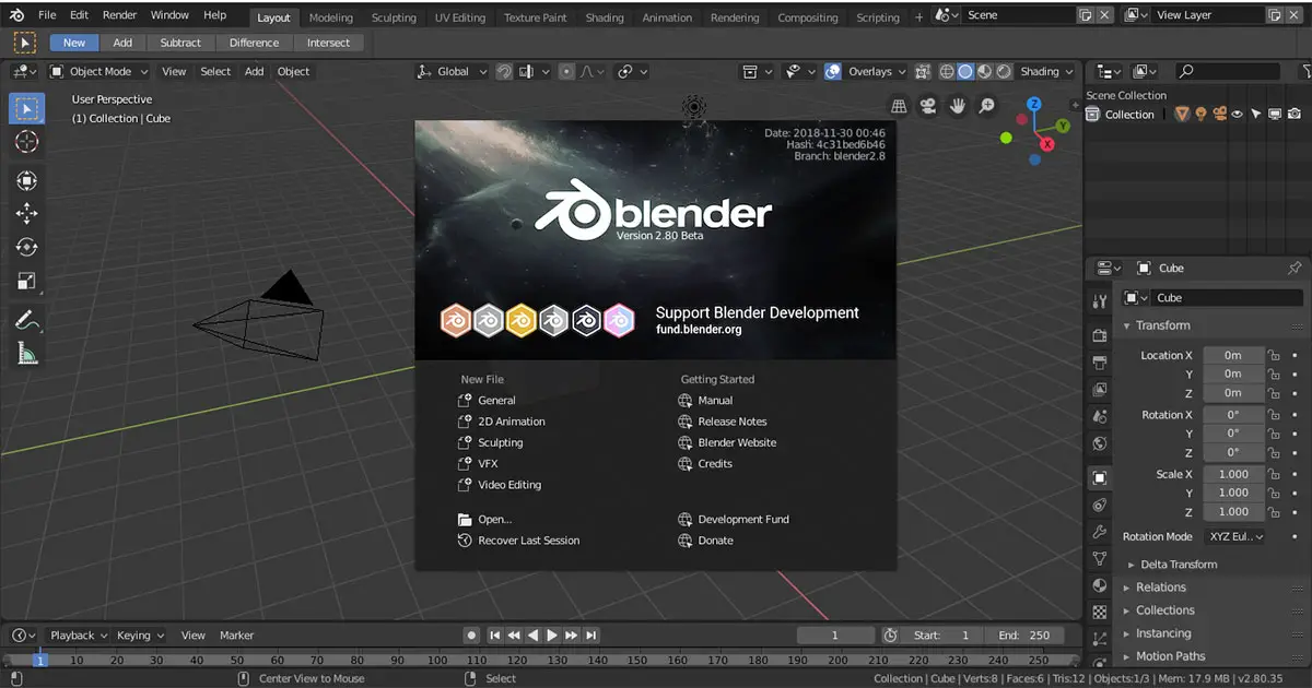 Blender 2.80 Beta