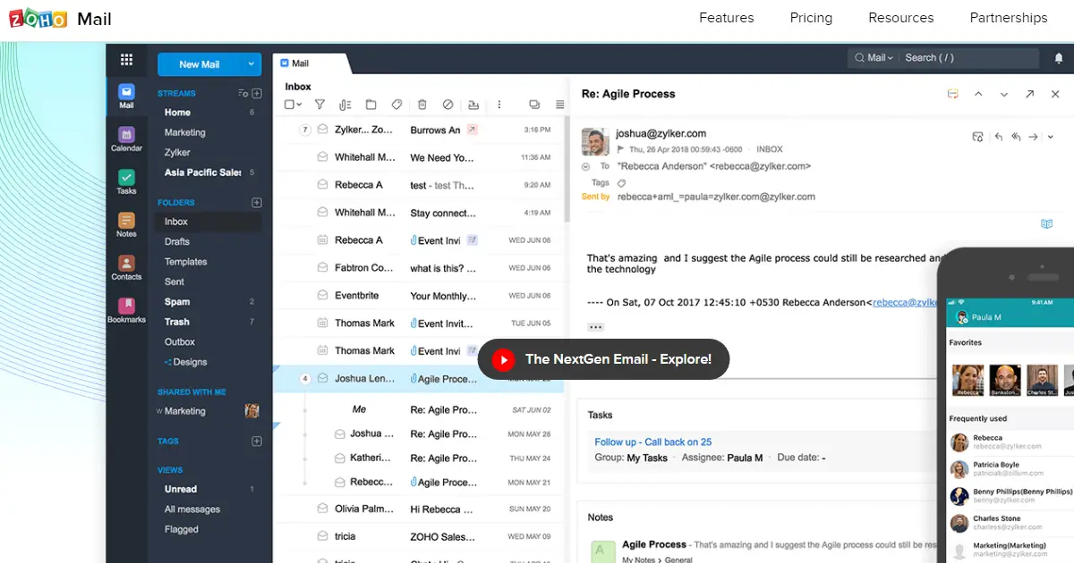 Zoho Mail Server Settings