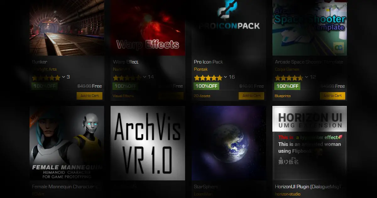 UE4 September 2020 Giveaways
