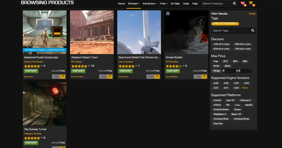 January 2021 Monthly Free Assets
